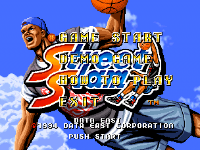 Street Hoop title screen for Neo Geo CD